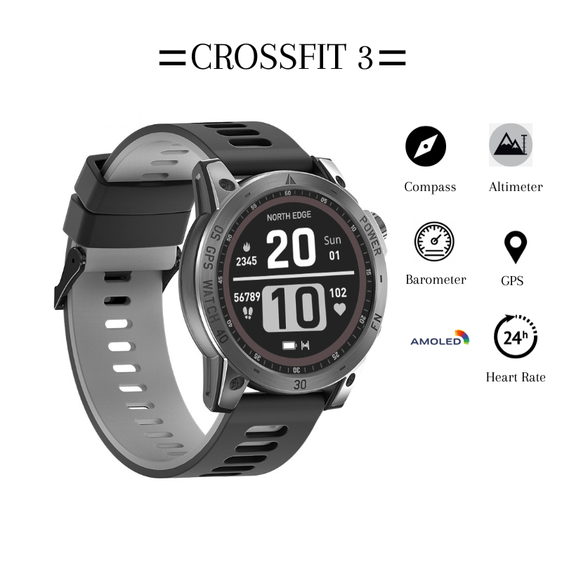 Jual NORTH EDGE CROSSFIT 3 AMOLED SCREEN GPS BAROMETER ALTIMETER ...