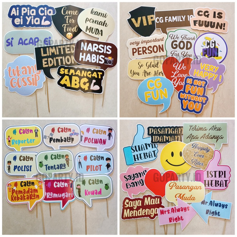 Jual CUSTOM PHOTOBOOTH PROPS TONGKAT FOTO EVENT BIRTHDAY FAREWELL ...