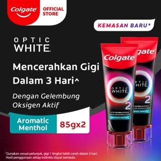 Colgate Optic White O2 85g Aromatic Menthol - Pasta Gigi Pemutih (2pcs)
