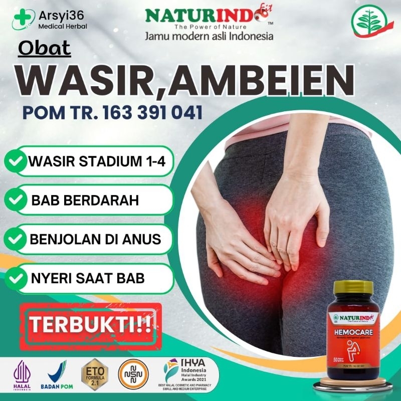 Jual Obat Wasir Obat Ambeien Stadium 1-4 Susah BAB Berdarah Benjolan ...