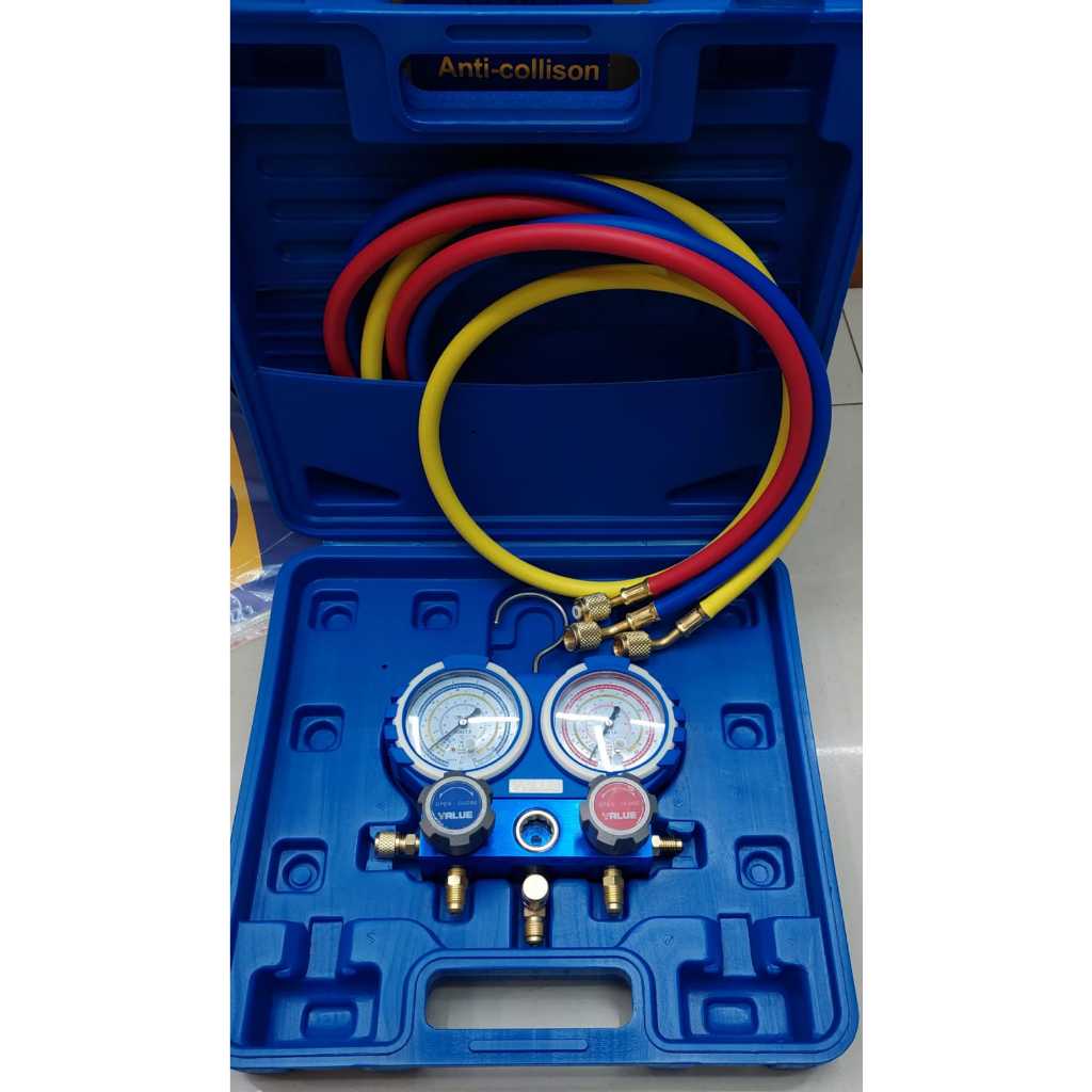 Jual Manifold AC value R22 , R134 box VMG 2 Analizer TESTING METER ...