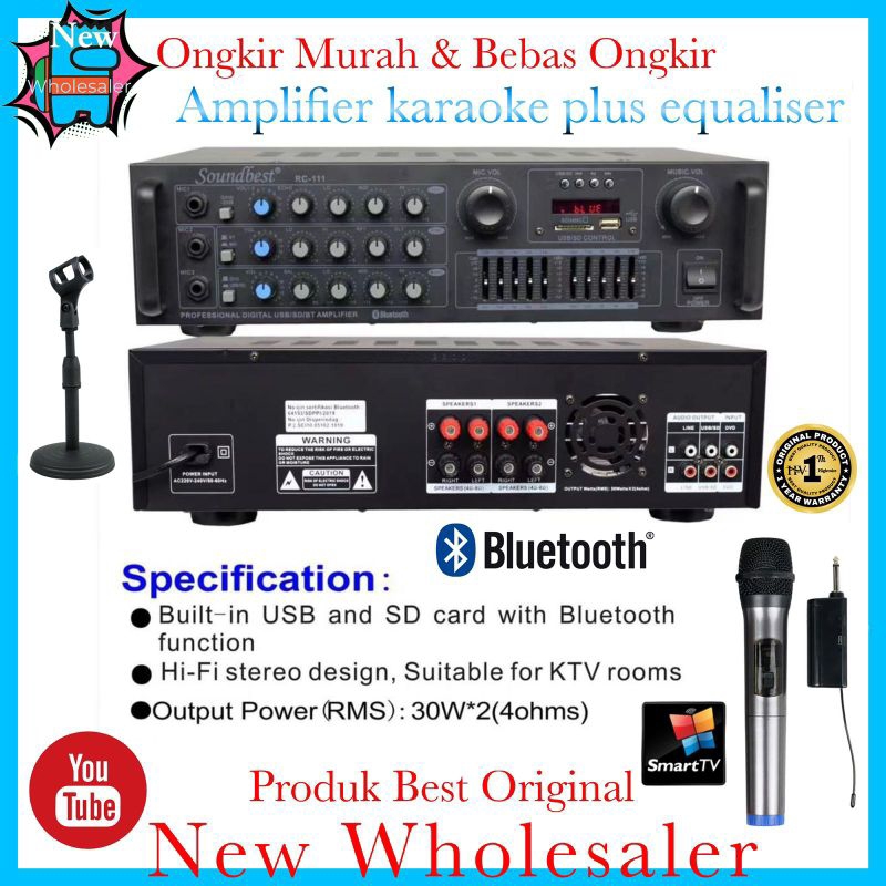 Jual Power Amplifier karaoke Sound Soundbest Rc111 Original plus Eq