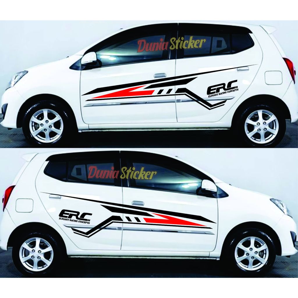 Jual Stiker Cutting Mobil Ayla Agya Stiker Striping ERC (Elegan Racing ...