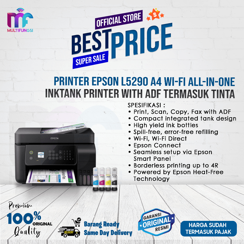 Jual Printer Epson L5290 A4 Wi-Fi All-in-One InkTank Printer with ADF ...