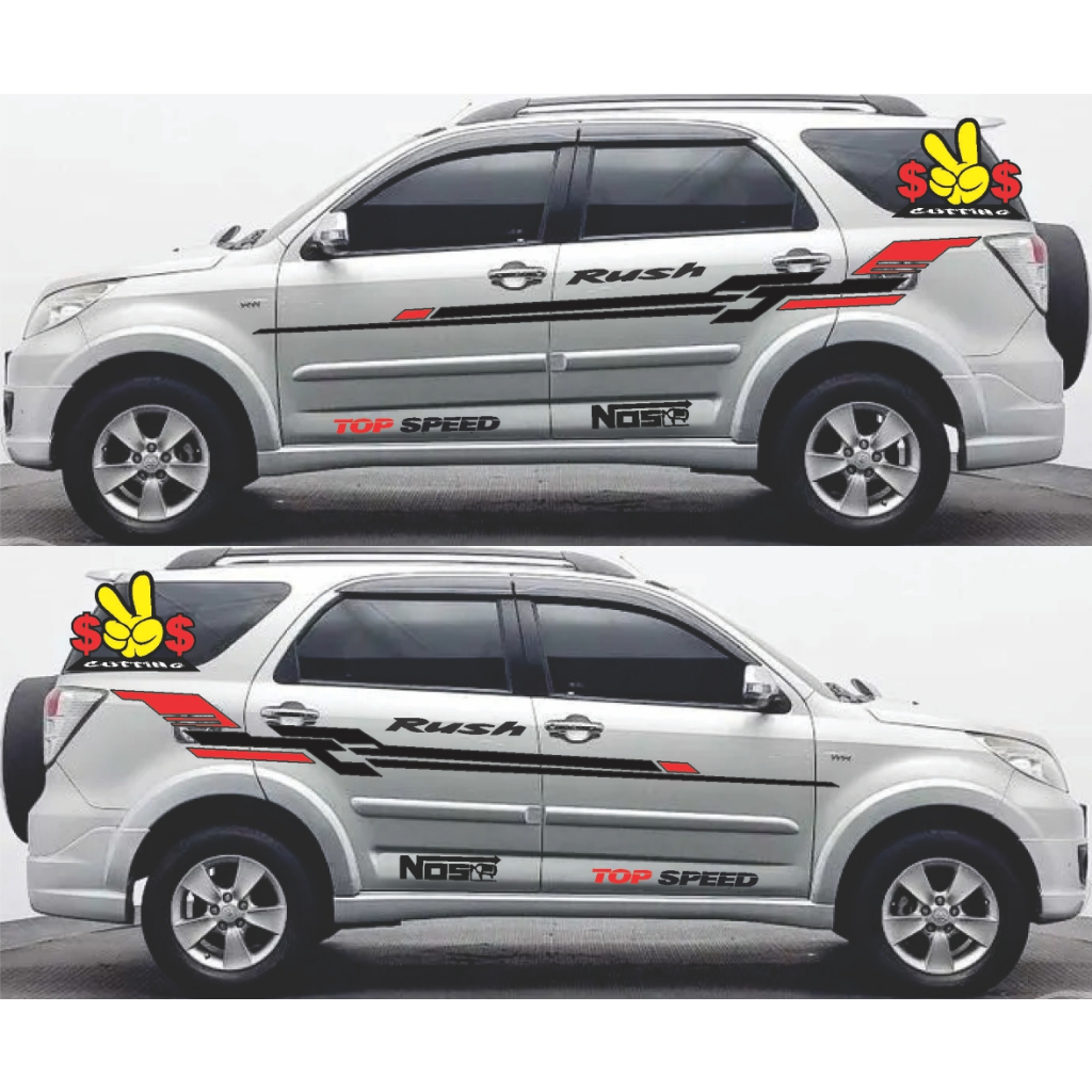 Jual Stiker Mobil Rush Model Simple Top Speed | Shopee Indonesia
