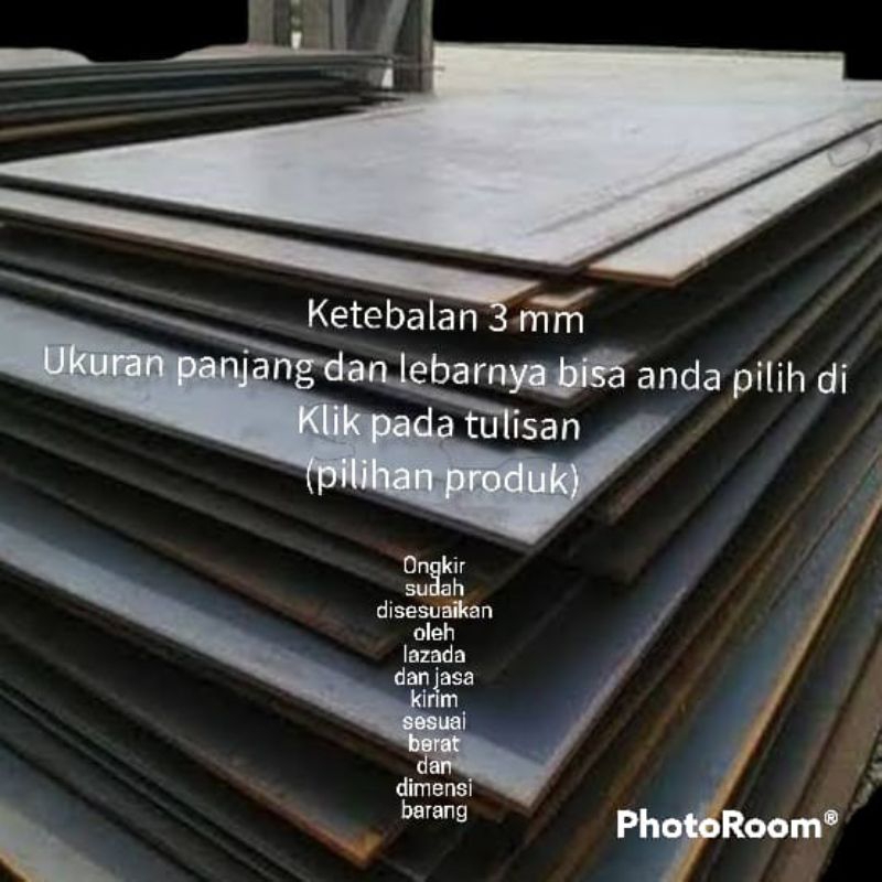 Jual Plat Besi Hitam Bisa Potong Berbagai Ukuran Tebal 3 Mm Bisa