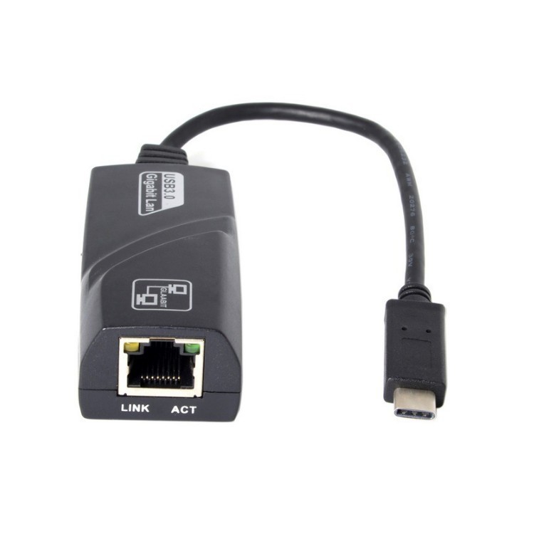 Jual Usb type C 3.1 to LAN RJ45 100 1000 Mbps Adapter Gigabit
