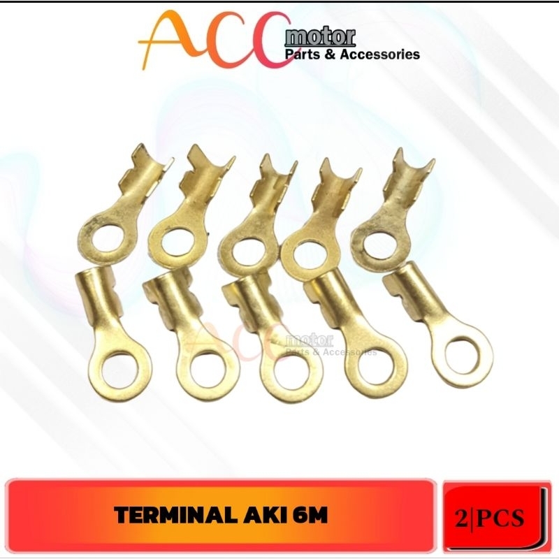 Jual TERMINAL AKI ACCU BULAT 5M/BULAT 6M KUNING | Shopee Indonesia