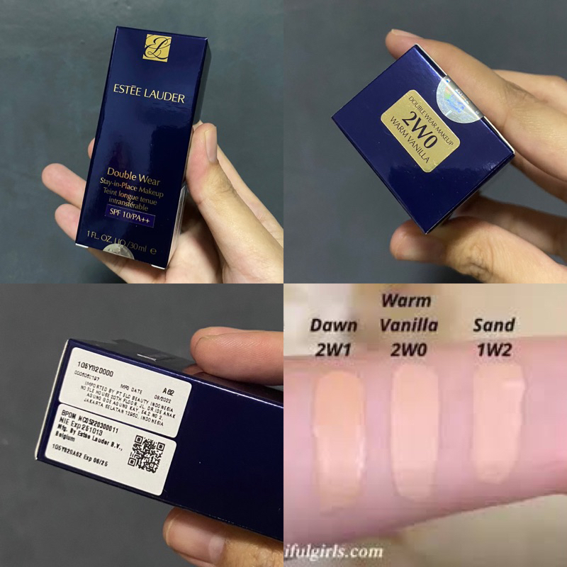 Jual NEW. ESTEE LAUDER DOUBLE WEAR FOUNDATION SPF10 2W0 WARM VANILLA 30ml Shopee Indonesia