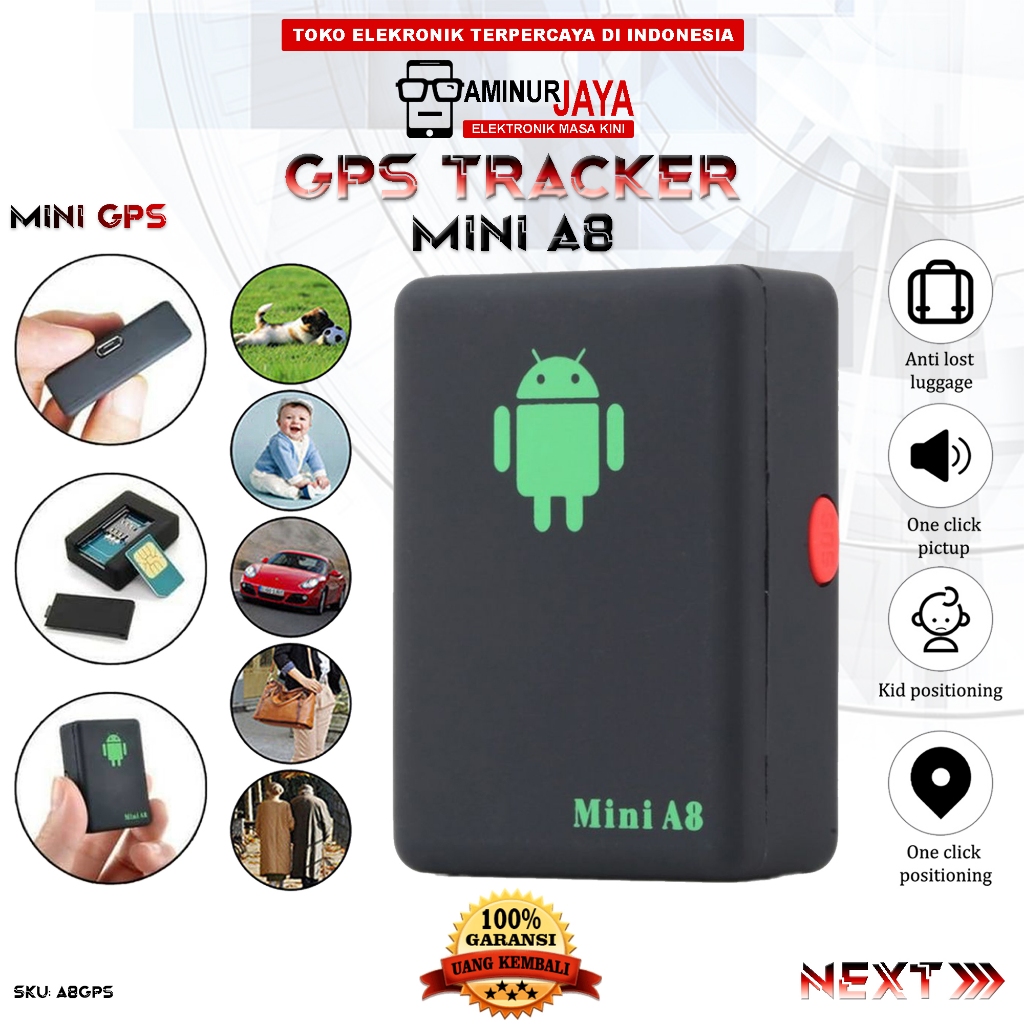 Jual Smart GPS Tracker Mini A8 Alat Pencari Pelacak Posisi Traking