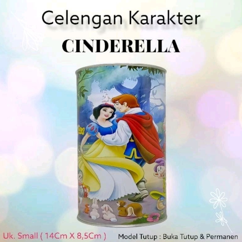 Jual Celengan Tarjet Karakter Cinderella Celengan karakter Anak-Anak