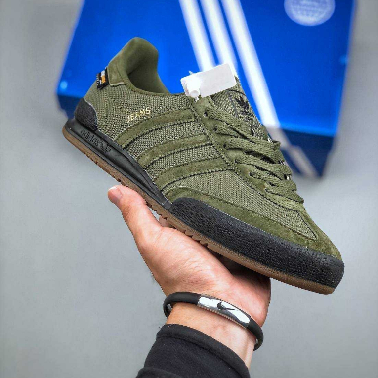 Adidas jeans olive green online