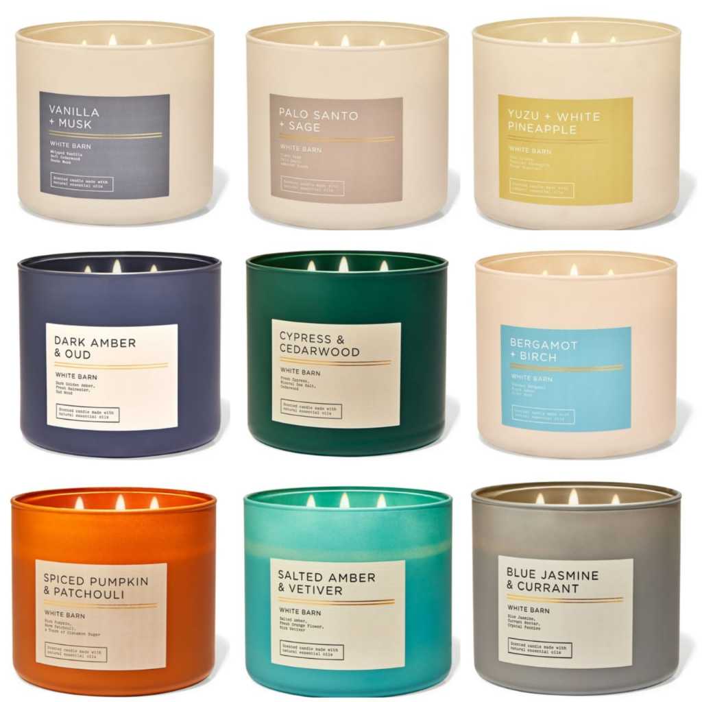 Jual TURUN HARGA BBW CANDLE 3 WICK White Barn Series Stress Relief Eucalyptus Spearmint