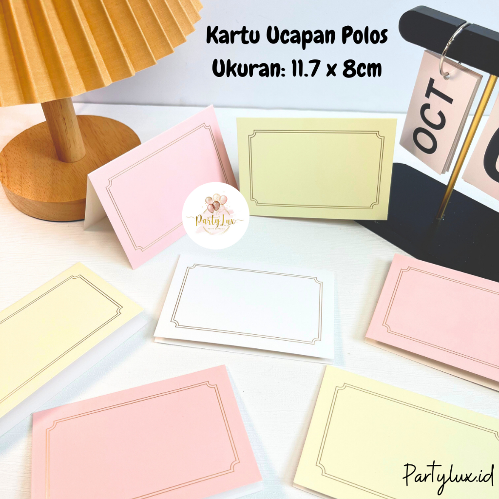 Jual Kartu Ucapan Polos Blank Greeting Card Thank You Card Shopee