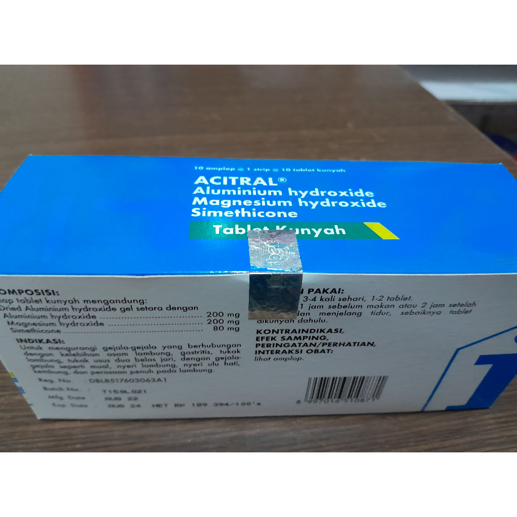 Jual ACITRAL TABLET CHEWABLE/BOX (ISI 100 TABLET) | Shopee Indonesia