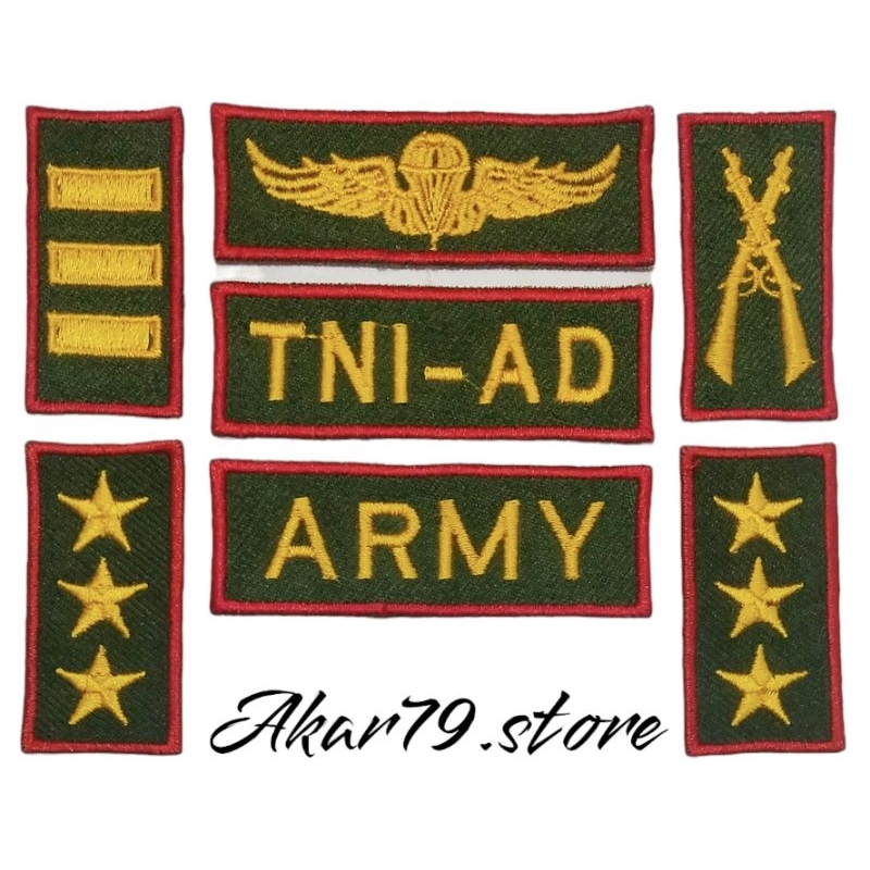 Jual BORDIR ATRIBUT PROFESI ANAK TNI AD,BADGE,PATCH,EMBLEM | Shopee ...