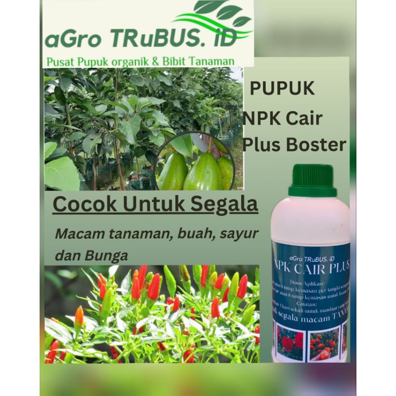 Jual Pupuk Npk Cair Plus Penumbuh Daun Bunga Dan Buah Ml Dan Liter