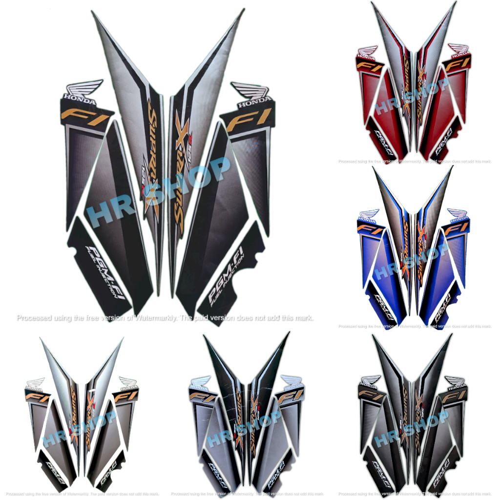 Jual STIKER STRIPING MOTOR HONDA SUPRA X 125 FI 2009 SEPASANG STANDAR