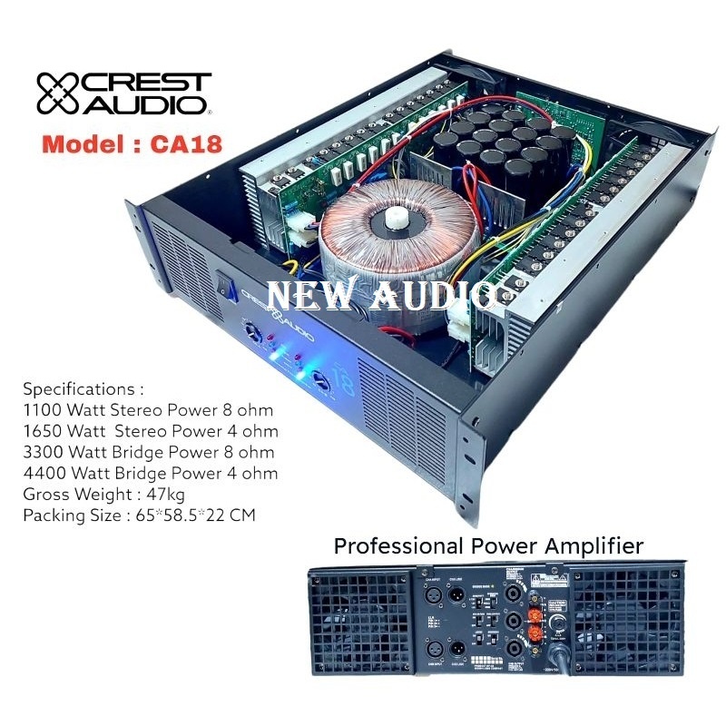 Jual POWER AMPLIFIER CREST AUDIO CA18/CA 18 BODY PANJANG Shopee Indonesia