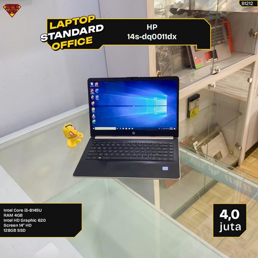 Jual Laptop Hp 14s Dq0011dx Intel Core I3 8145u Ram 4gb Ssd 128gb 14 Inch Hd Shopee Indonesia 2036