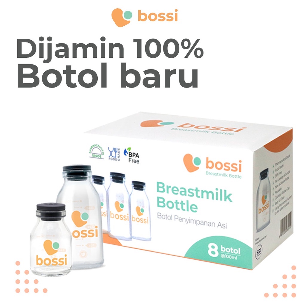Jual Bossi Botol Kaca Asi 50ml & 100ml Satuan | Vita Flow Botol Asi ...