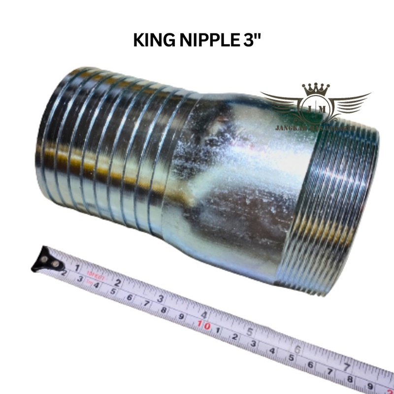 Jual JKM King Nipple 3 Inch Nepel Selang Galvanis Sambungan Pipa Npt 3 ...