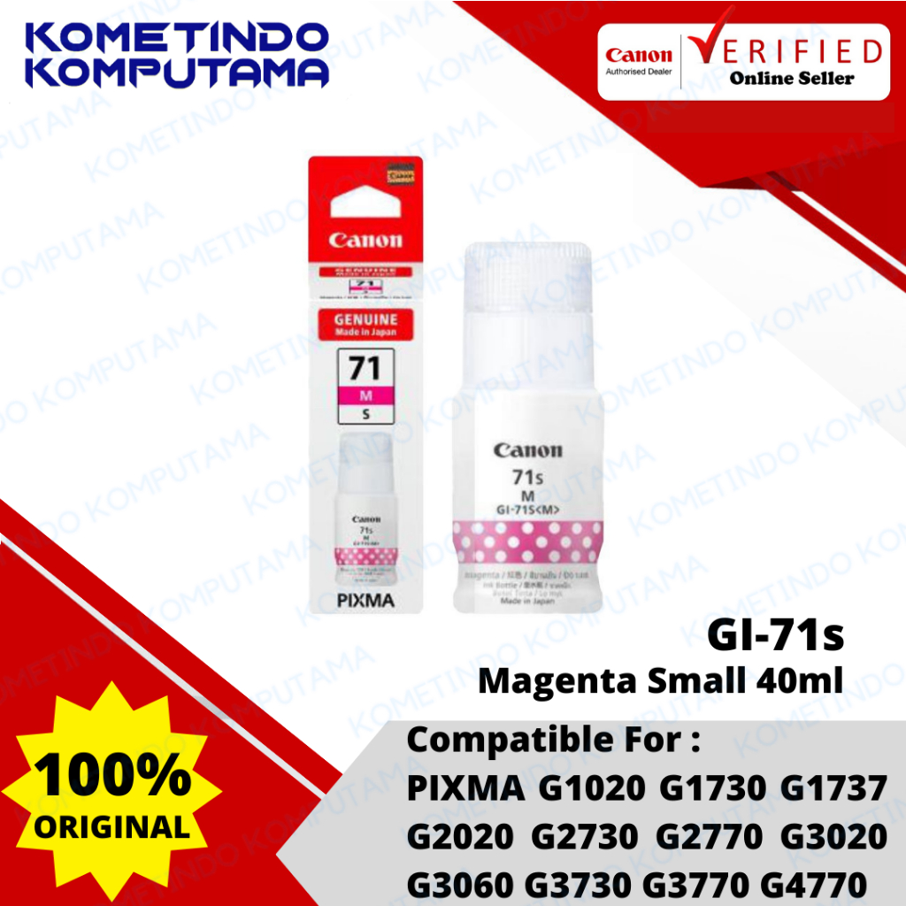 Jual Box 40ml GI71s Small MAGENTA Jamin Original 71 71s Tinta Botol ...