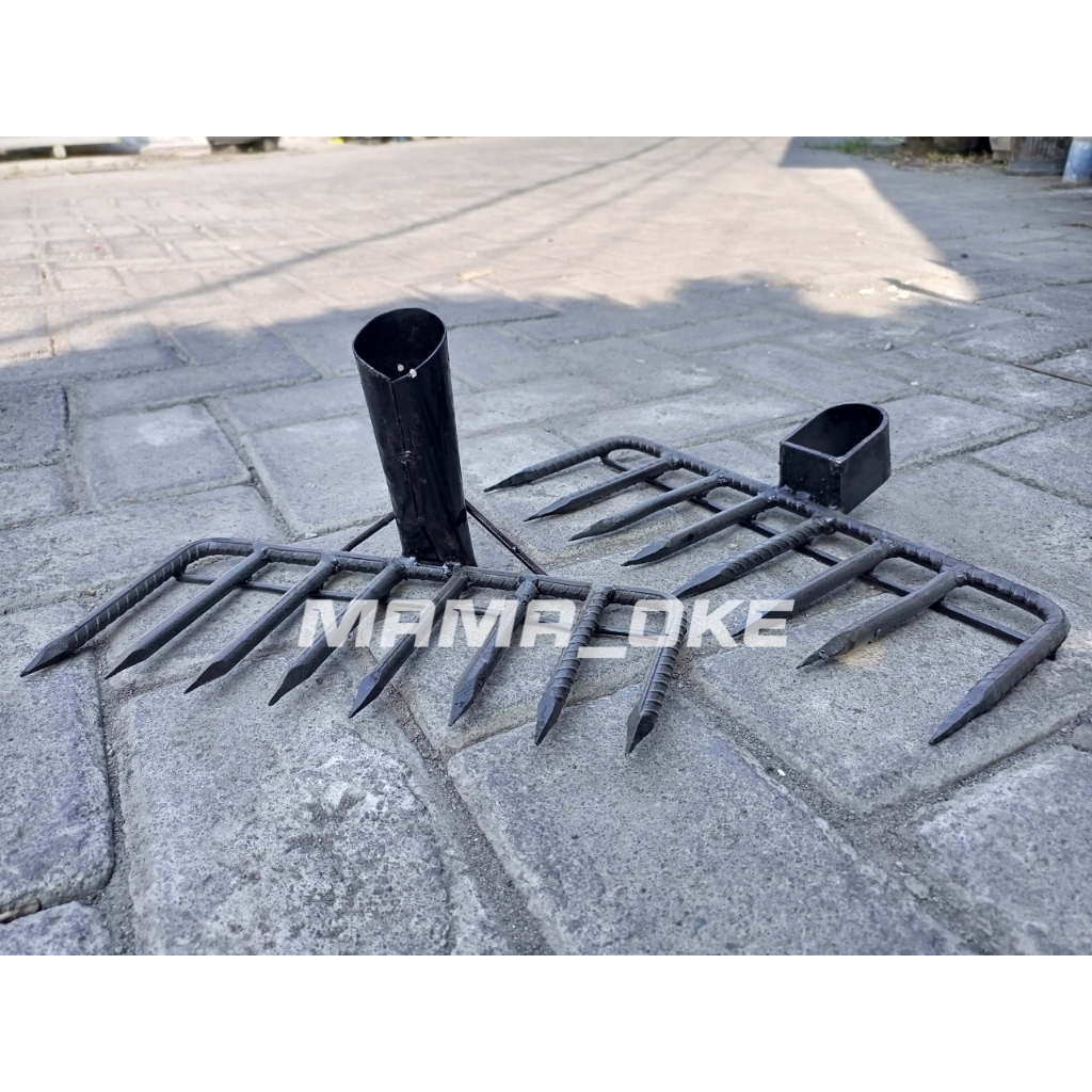 Jual Garuk besar besi baja ulir 15 mm / garuk sampah 8 gigi | Shopee ...