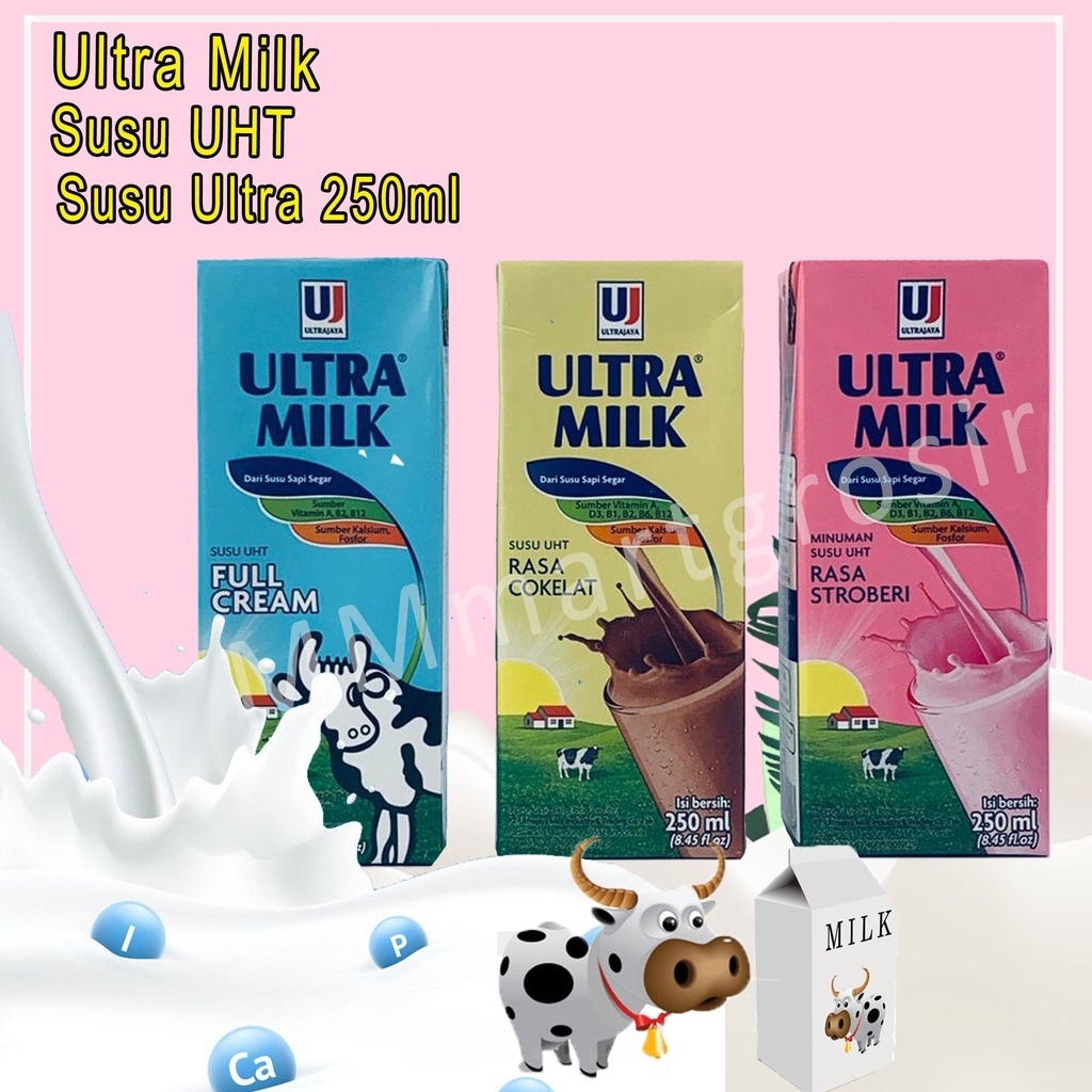 Jual Ultra Milk / Susu UHT / Susu Ultra Varian Rasa / 250ml | Shopee ...