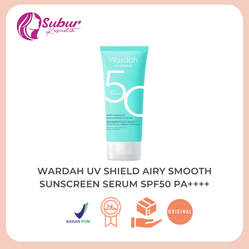 Jual Wardah UV Shield Airy Smooth Sunscreen Serum SPF 50 PA++++ 40Ml ...