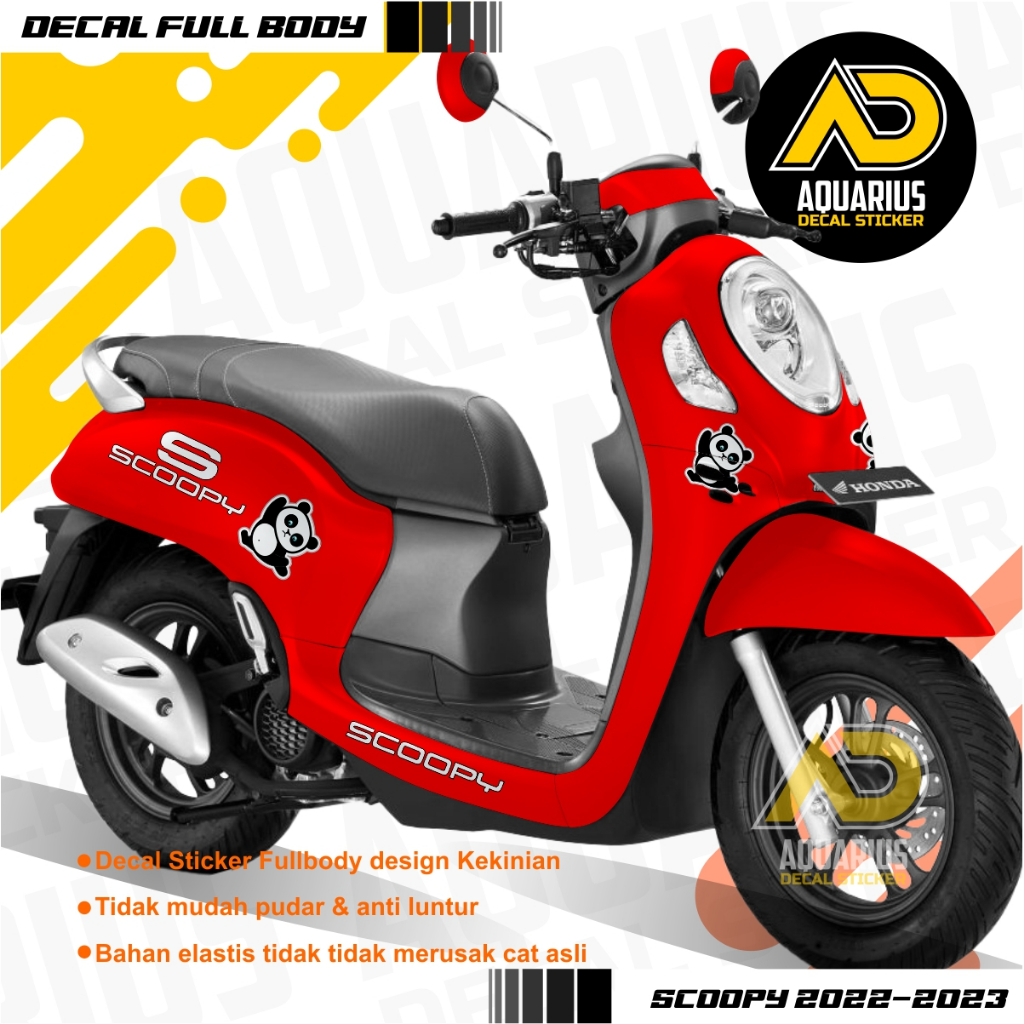 Jual Stiker Full Body Honda Scoopy Gen Motif Panda Decal Sticker Honda Scoopy Gen