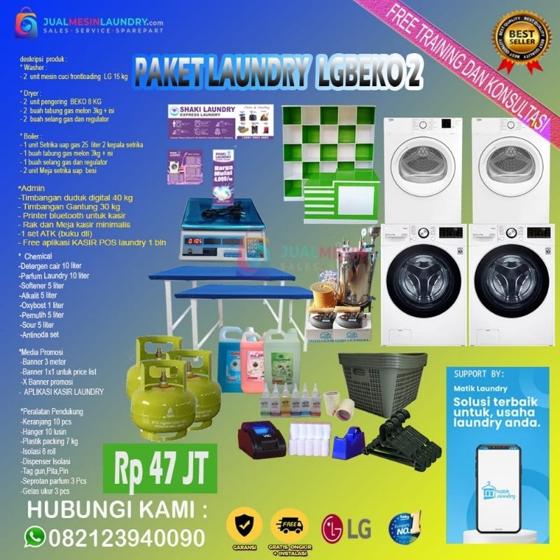 Jual PAKET LAUNDRY LG BEKO 2/PAKET USAHA LAUNDRY LG DAN BEKO/PAKET ...