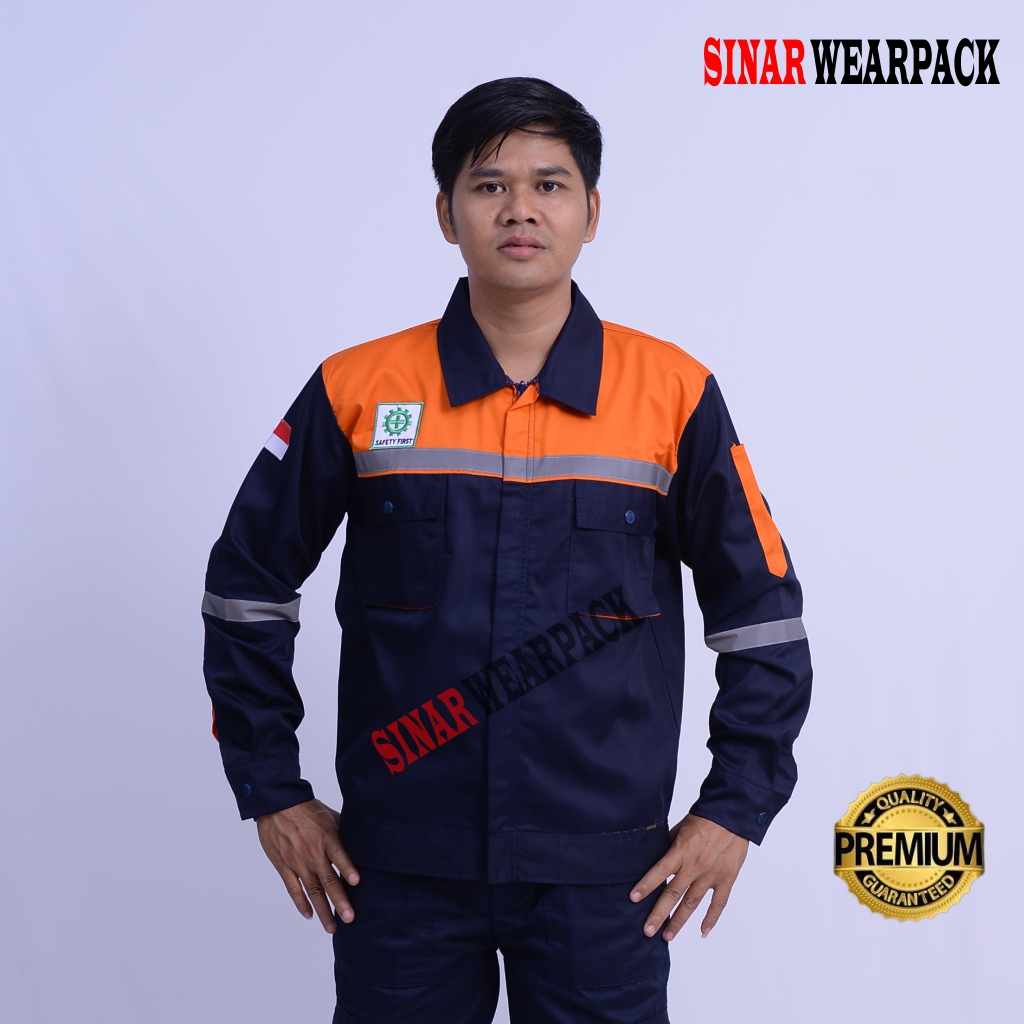 Jual Sinar Wearpack Atasan Kemeja Kerja Pakaian Kerja Lapangan Baju Proyek Safety First