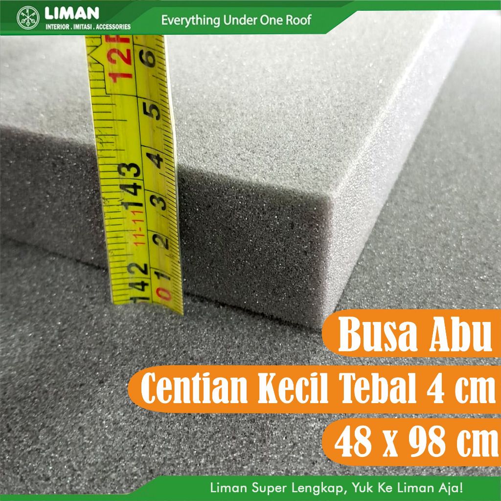 Jual Centian Kecil Tebal 4x48x98 Cm Abu / Busa Lembaran PU Foam Sponge ...