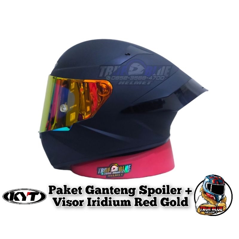 Jual Helm KYT TTC / TT Course Black Dop PAKET GANTENG Shopee Indonesia