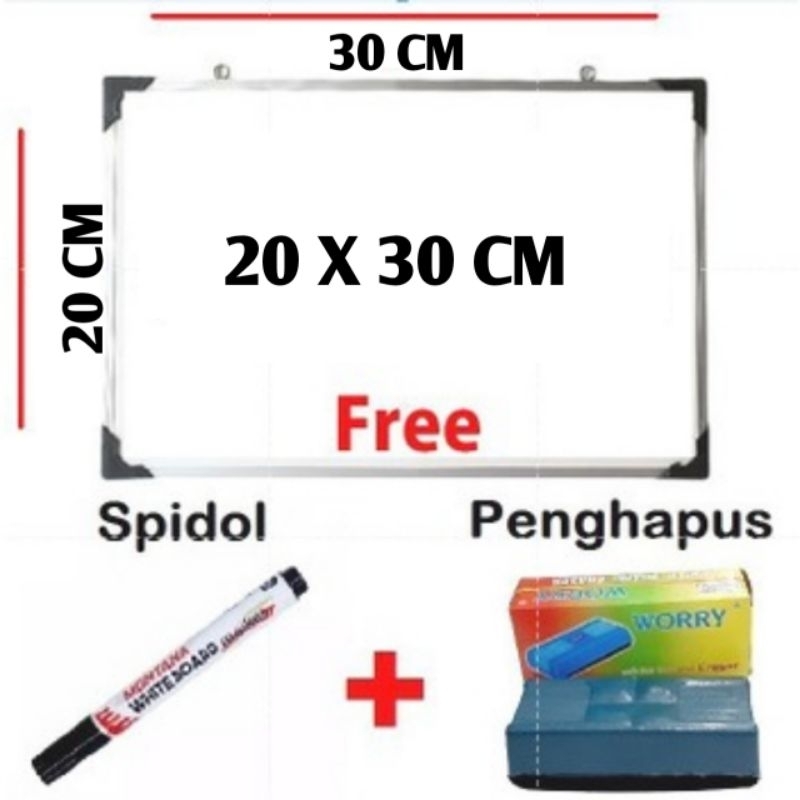 Jual Papan Tulis Whiteboard 20 X 30 Cm Bonus Spidol Dan Penghapus