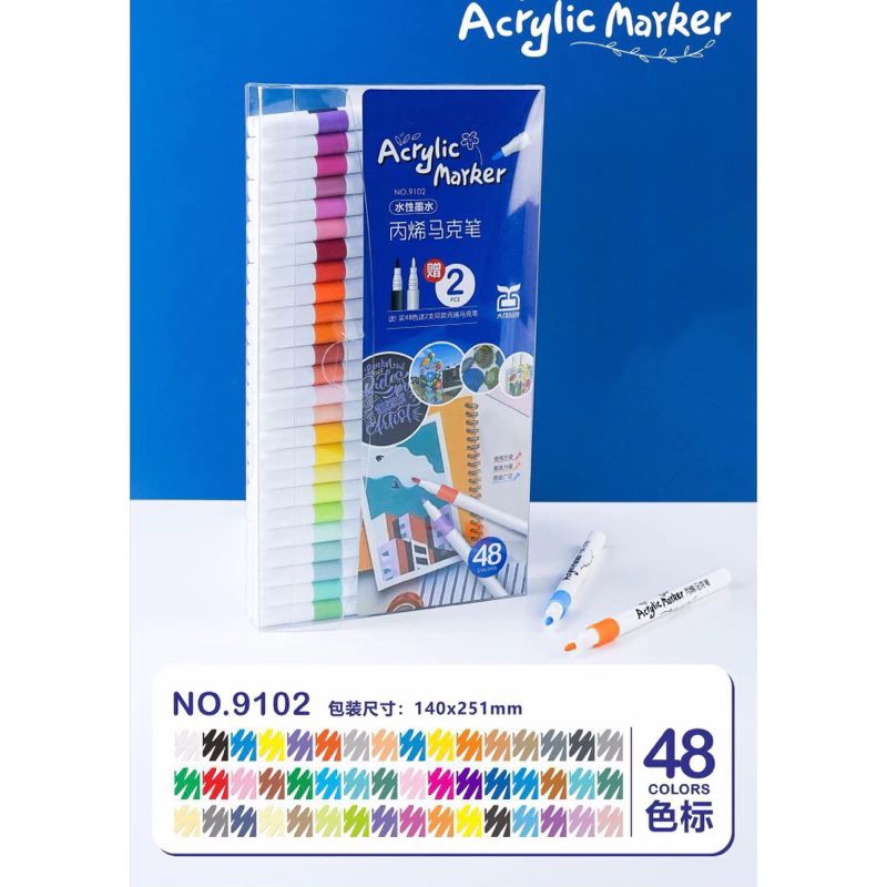 Jual Spidol Acrylic Marker Painer Grasp Acrylic Markers Pen Akrilik Marker Painter Set