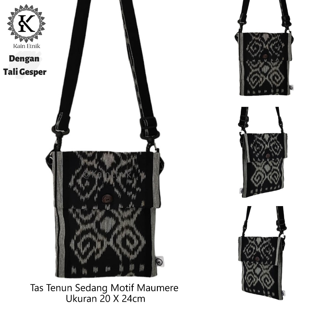 Jual Tas Selempang Tenun Sedang / Tas Tenun Sedang - Kain Etnik