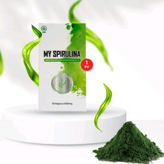 Jual MY SPIRULINA HERBAL ORIGINAL 100 500mg 1 Botol Isi 50 Kapsul