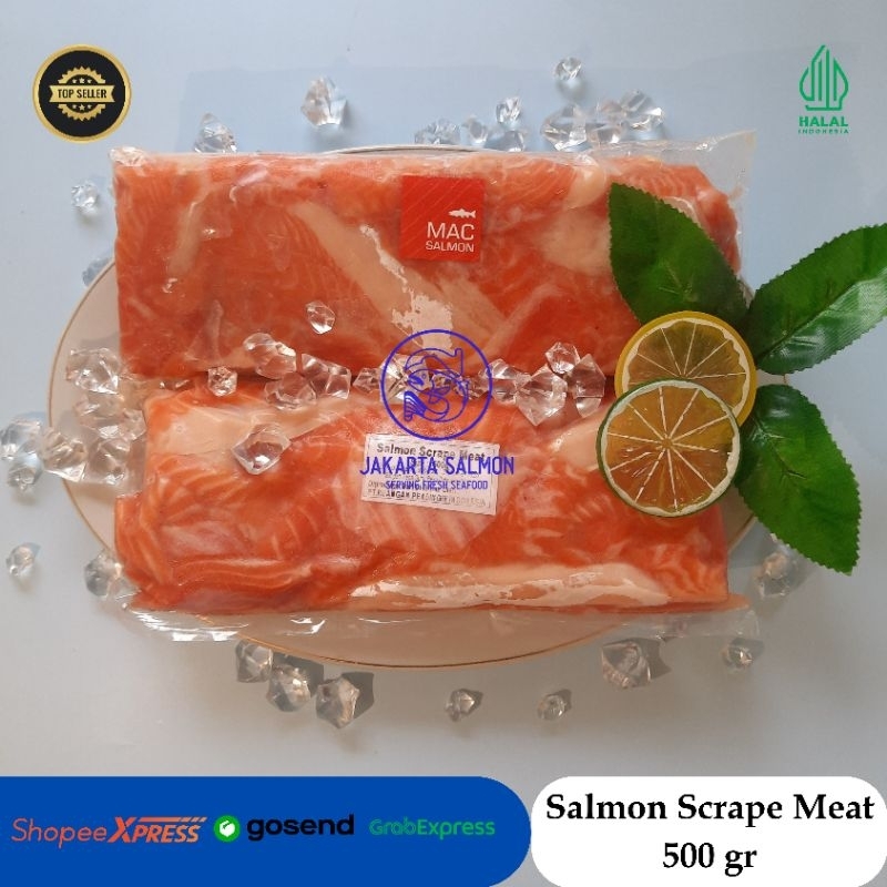 Jual Tetelan Salmon/ Tetelan Salmon Tanpa Tulang dan Kulit/ Scrape Meat ...
