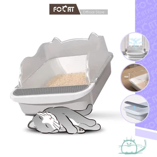 FOCAT Pet Litter Box Open Top High Ceiling M61 Toilet Pasir Kucing Anjing Desain Terbuka