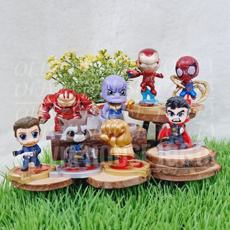 Marvel Avengers Set Di 4 Action Figure 15cm - Spider-Man, Iron Man, Captain America E Hulk, Giocattoli Per Bambini Dai 4 Anni, Con Sacchetto Regalo
