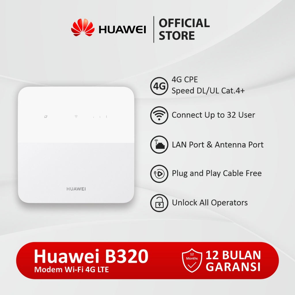 Jual Huawei B320 4G LTE Router Wireless CPE 5s 300Mbps | Shopee Indonesia