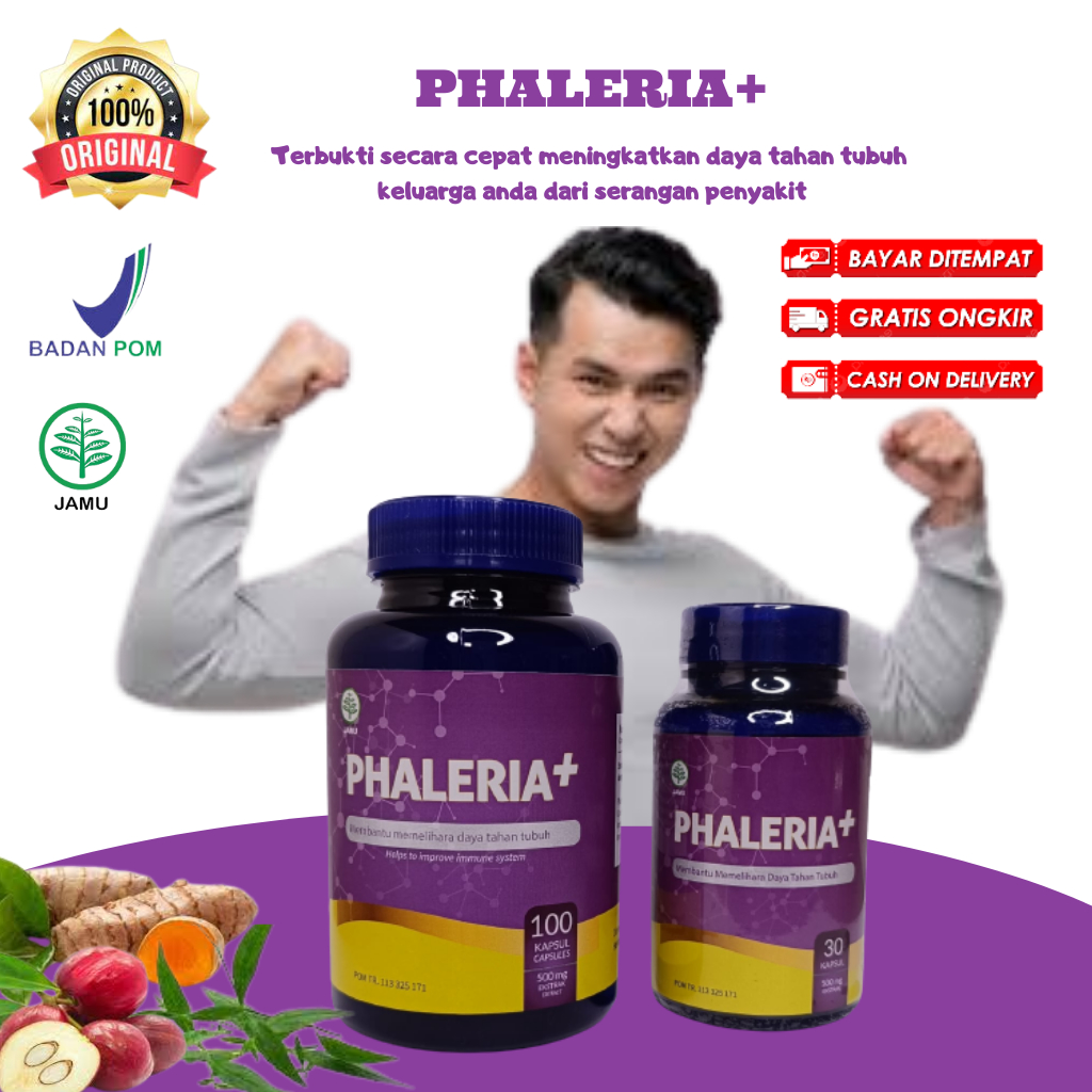 Jual Phaleria Vitamin Herbal Tingkatkan Daya Tahan Tubuh Imun Jaga Kesehatan Tubuh Bpom 7719