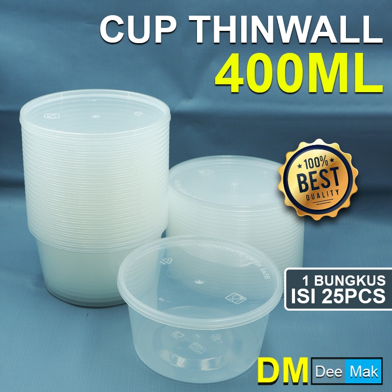 Jual Cup Mangkok Plastik Bening Transparan Food Container Thinwall Dm