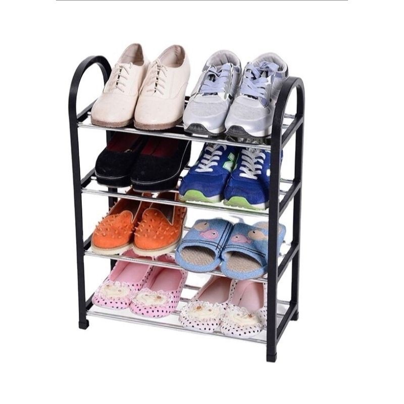 Jual Rak Sepatu 4 Tingkat Bahan Plastik Shoe Rack Tempat Sandal Bongkar ...