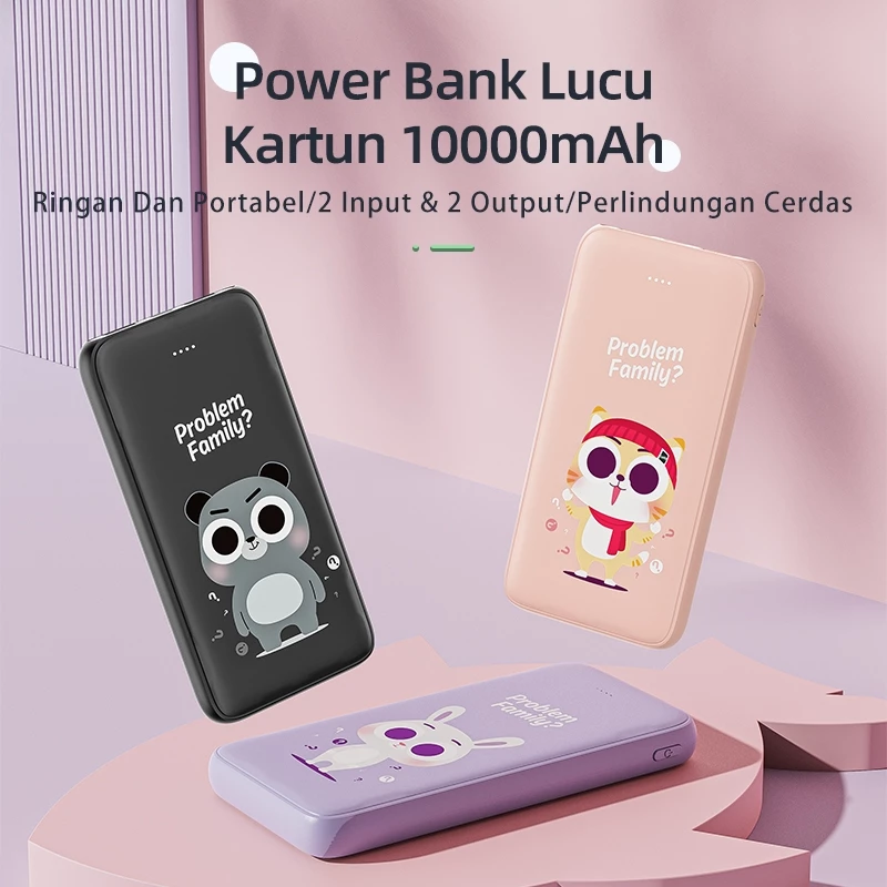 Kivee powerbank mini lucu kartun Macaron power bank 10000 mah