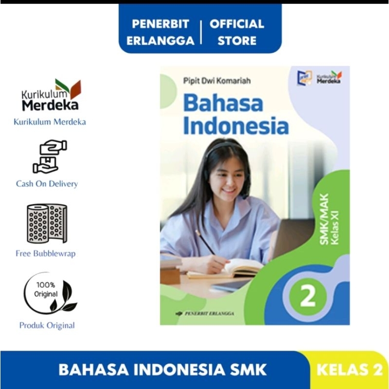 Jual ORI Buku Teks Bahasa Indonesia Kurikulum Merdeka Untuk SMK Kelas ...