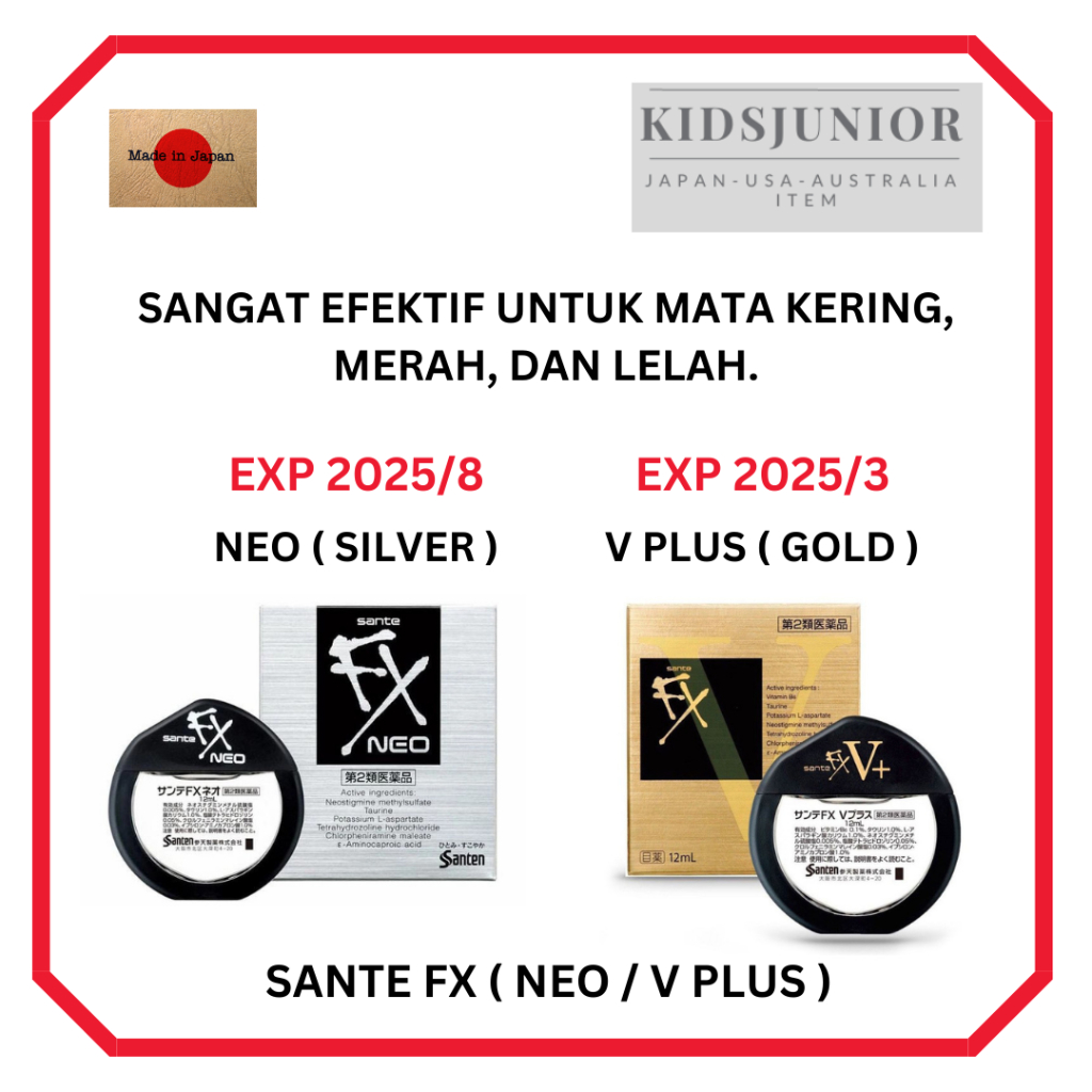 Jual Sante FX V+ Neo Eye drop Japan Santen FX V+ neo Obat tetes mata