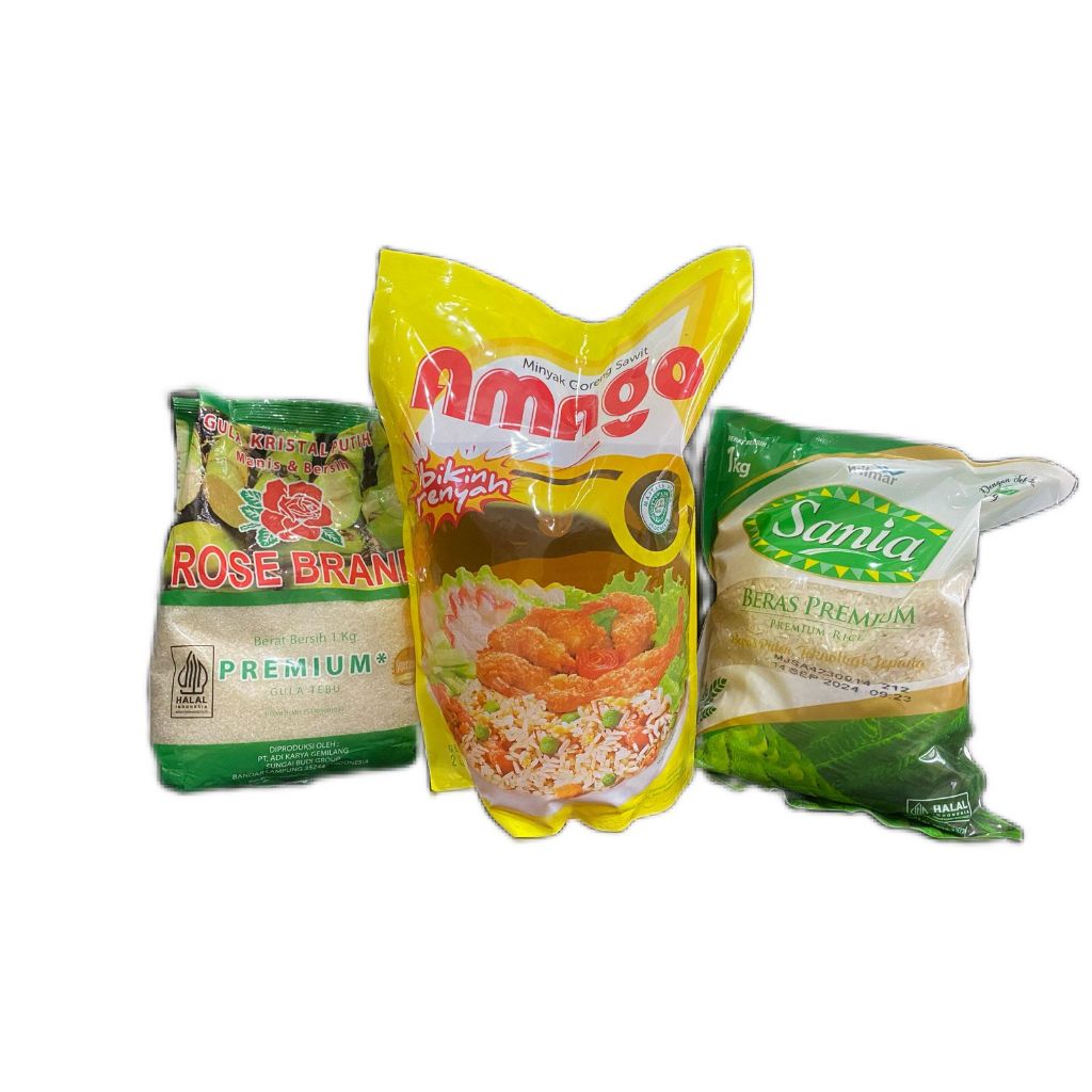 Jual Paket Sembako ( Minyak Goreng Amago 2L + Gula Rose Brand 1Kg ...